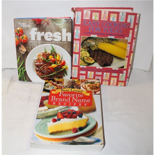 3 LARGE COOKBOOKS - BETTER HOMES, BEST-LOVED &