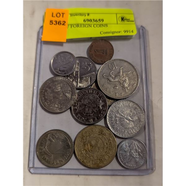 LOT OF FOREIGN COINS