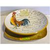 Image 1 : FANCY ROOSTER THEMED LARGE SERVING DISH AND BOWL