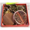 Image 1 : ESTATE COPPER COMPACT, JEWELRY & ASSORTED