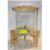 Image 1 : NEW GLASS RICE DISPENSER WITH SEAL 5L