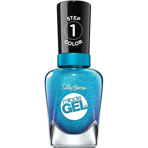 NEW 3 X 14.7ML SALLY HANSEN MIRACLE GEL BLUE