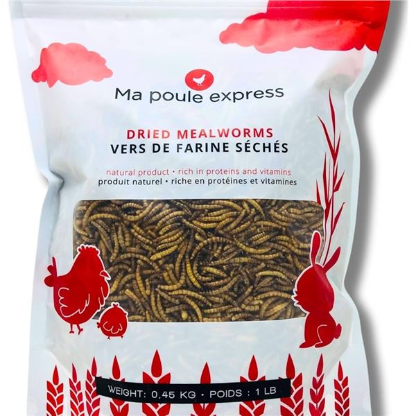 NEW 11LB MA POULE EXPRESS DRIED MEALWORMS