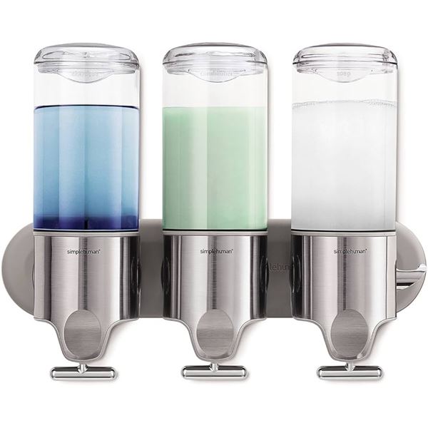 NEW SIMPLEHUMAN WALL MOUNT PUMPS TRIPLE
