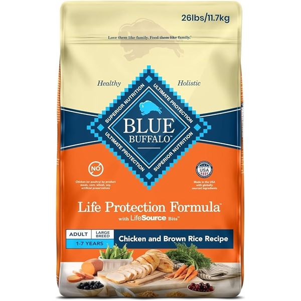 NEW 26LBS BLUE BUFFALO CHICKEN & BROWN RICE