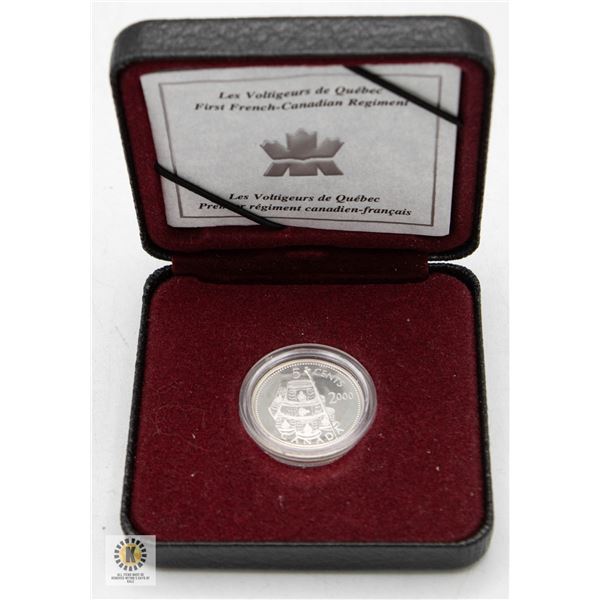 CDN RCM 2000 5 CENT SILVER QUEBEC PROOF