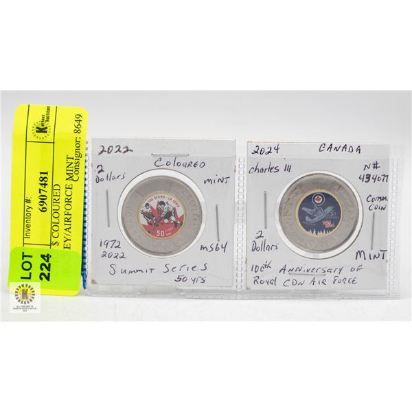 CDN 2$ COLOURED HOCKEY/AIRFORCE