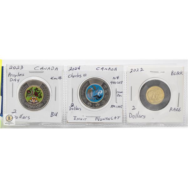 CDN 2$ COLOURED COINS