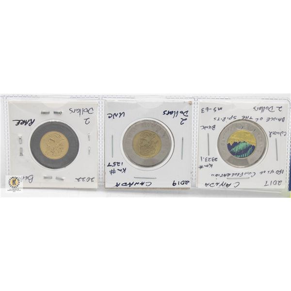 CDN 2$ COLOURED COINS