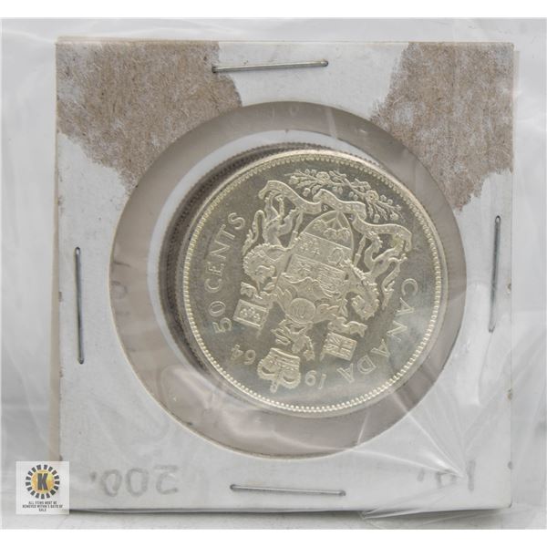 TWO 1964 CANADIAN HALF DOLLARS