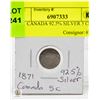 Image 1 : 1871 CANADA 92.5% SILVER 5 CENTS