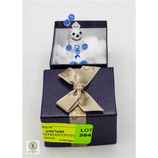 VINTAGE AUSTRIAN CRYSTAL CLOWN FIGURINE