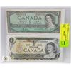 Image 1 : CANADA 1954 $1 BOUEY/RASMINSKY, 1973 $1 CROW/BOUEY