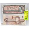 Image 1 : CANADA 1954 $2 BOUEY/RASMINSKY, 1986 $2 THEISSEN-