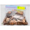 Image 1 : ESTATE BAG LOT OF LOOSE,ROLLS+ BAGS OF PENNIES