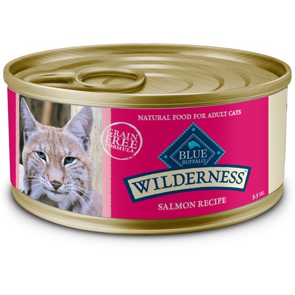 NEW 24 X 5.5 OZ BLUE WILDERNESS SALMON CAT FOOD