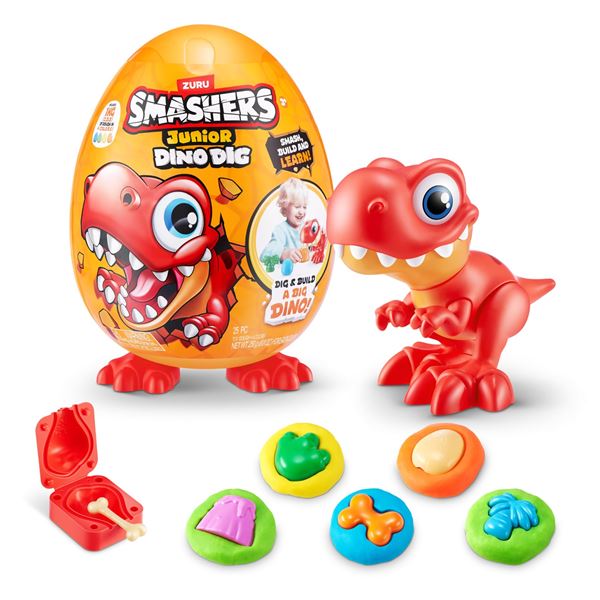 NEW 18 PIECE ZURU SMASHERS JUNIOR DINO DIG