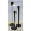 Image 1 : NEW SET OF 3 CANDLE HOLDERS BLACK