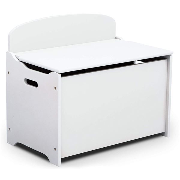 NEW DELTA CHILDREN MYSIZE TOY BOX - BIANCA WHITE