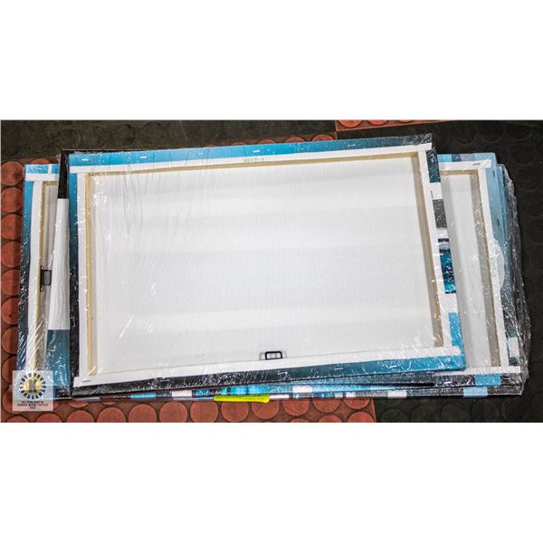 NEW 3 PIECE LARGE ASBTRACT WALL ART DECOR