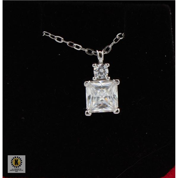 #2463-1.50 CT PRINCESS CUT MOISSANITE STONE VVS D