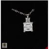 Image 1 : #2463-1.50 CT PRINCESS CUT MOISSANITE STONE VVS D