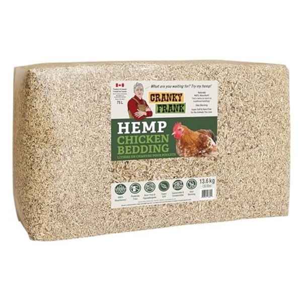 NEW 13.6KG BAG CRANKY FRANK HEMP CHICKEN BEDDING