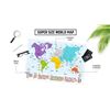 Image 1 : NEW 97 X 67CM WORLD MAP BY THE WORLD GAME