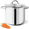 Image 1 : NEW 10QT HOMCHEF STOCK POT WITH GLASS LID