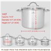 Image 2 : NEW 10QT HOMCHEF STOCK POT WITH GLASS LID