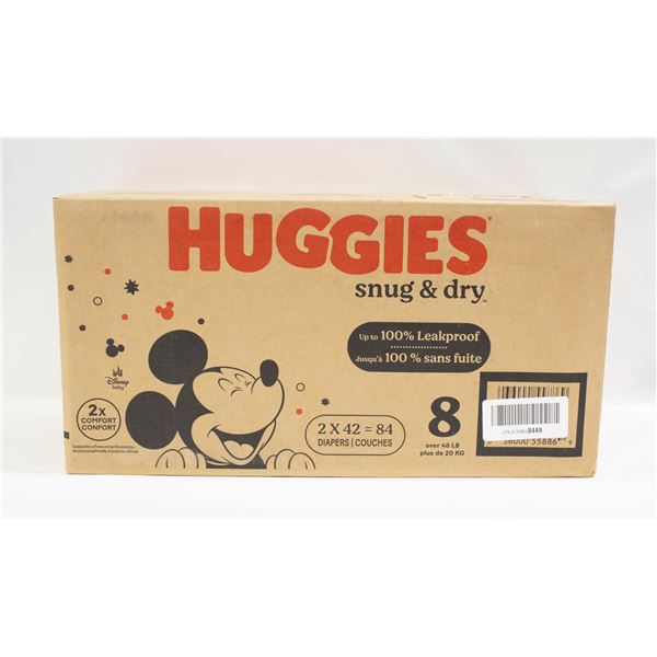 PKSNEW 2 X 42 DIAPERS HUGGIES SNUG & DRY SZ 8