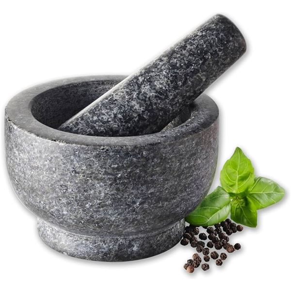 NEW REPACKED LAGOSTINA GRANITE MORTAR AND PESTLE