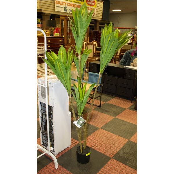 NEW OAK RED 5.5 FT ARTIFICIAL DRACAENA TREE W POT