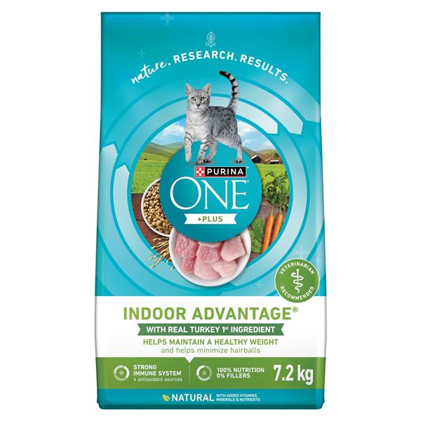 NEW 7.2KG PURINA ONE INDOOR ADVANTAGE WITH TURKEY