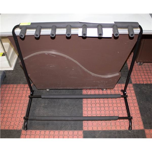 NEWLY ASSEMBLED 7 SLOT MULTI GUITAR STAND - BLACK