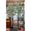Image 1 : NEW SET OF 2 FAUX 6 FOOT OLIVE TREES WITH PLANTERS