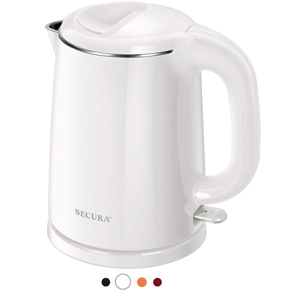 NEW 1L SECURA DOUBLE WALL ELECTRIC WATER KETTLE