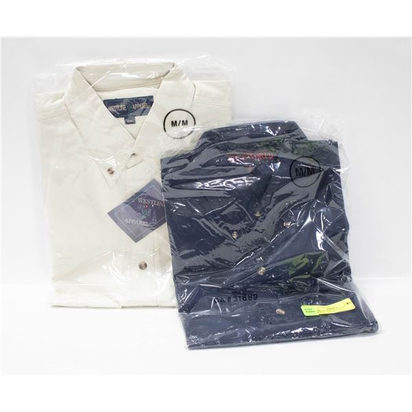 NEW MEN'S SHIRTS 1NAVY 1NATURAL SIZE M