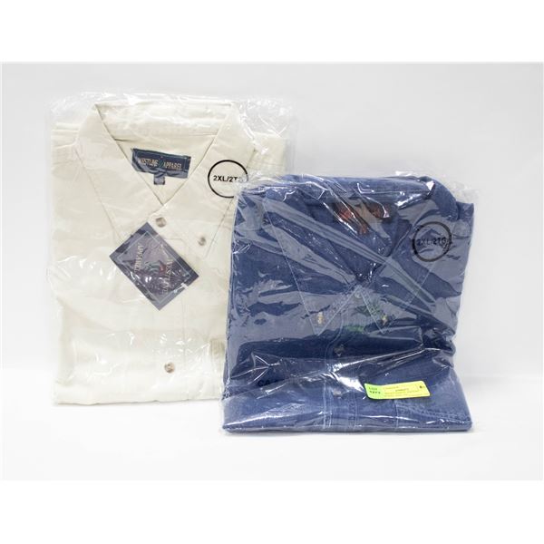 NEW MEN'S SHIRTS 1DENIM 1NATURAL SIZE 2XL