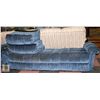 Image 1 : ESTATE BLUE FABRIC SOFA 7' LONG