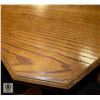 Image 2 : SOLID WOOD SCALLOPED EDGE DINING TABLE WITH LEAF