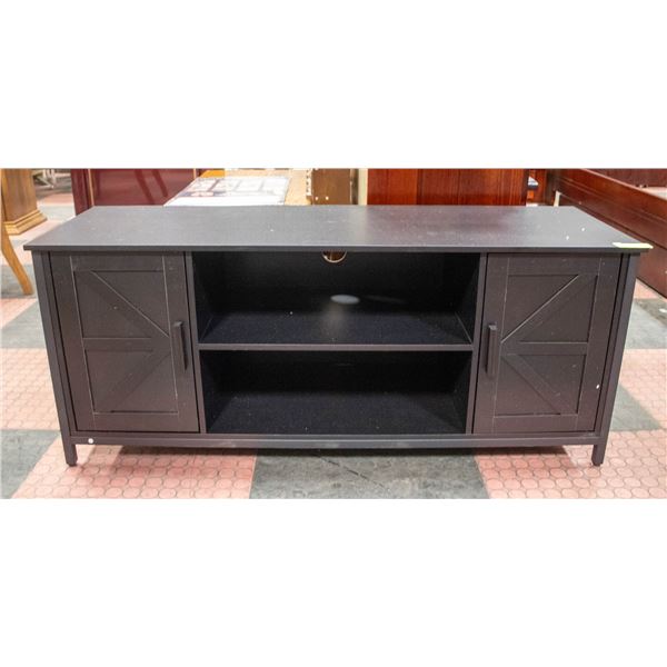 NEWLY ASSEMBLED WEENFON BLACK TV STAND FOR UP TO