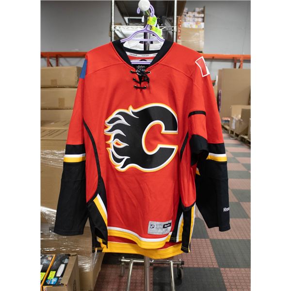 MENS MED CALGARUY FLAMES GOALIE JERSEY "ELLIOTT"