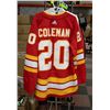 Image 2 : CALGARY FLAMES COLEMAN JERSEY OFFICIAL SZ 52