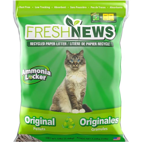 NEW 12LB BAG OF FRESH NEWS ORIGINAL PELLETS CAT