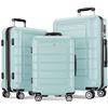 Image 1 : BRAND NEW SHOWKOO 3 PIECE SPINNER LUGGAGE SET