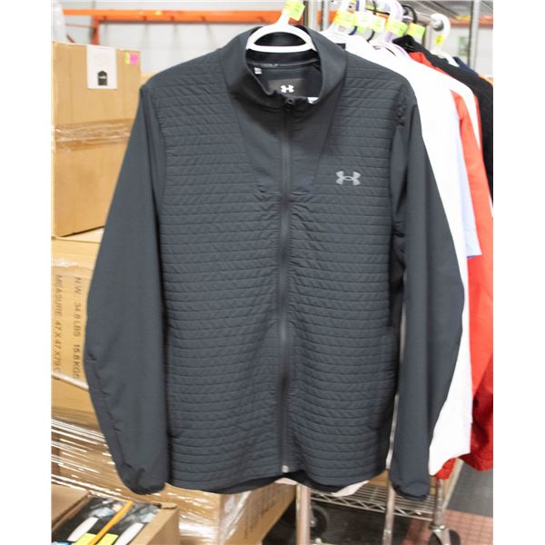 MENS L UNDER ARMOUR BLACK SPRING JACKET