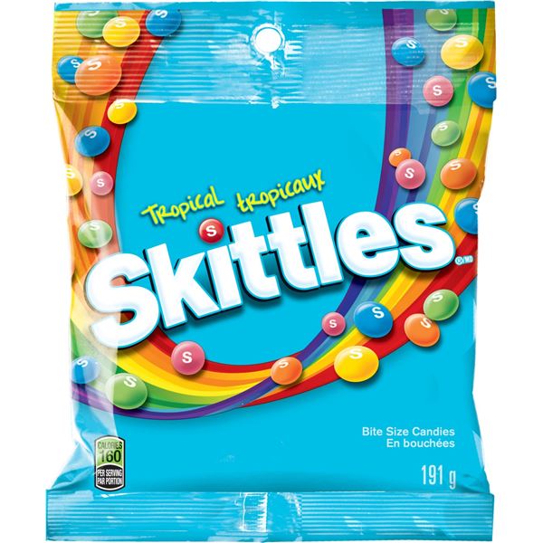 6 NEW BAGS OF SKITTLES TROPICAL FLAVOR CANDIES