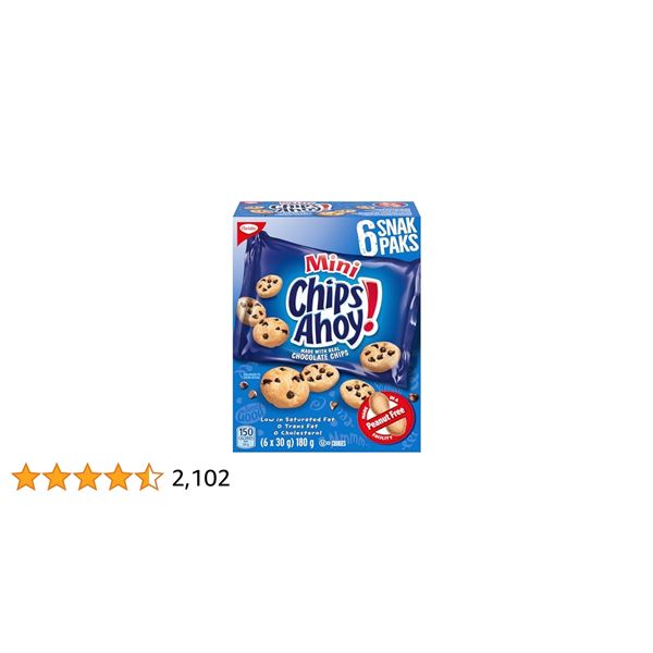 NEW 3 X 156G MINI CHIPS AHOY! SNACK PACKS