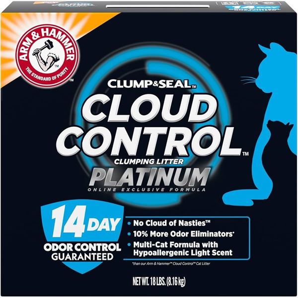 NEW 18LBS ARM & HAMMER CLOUD CONTROL LITTER